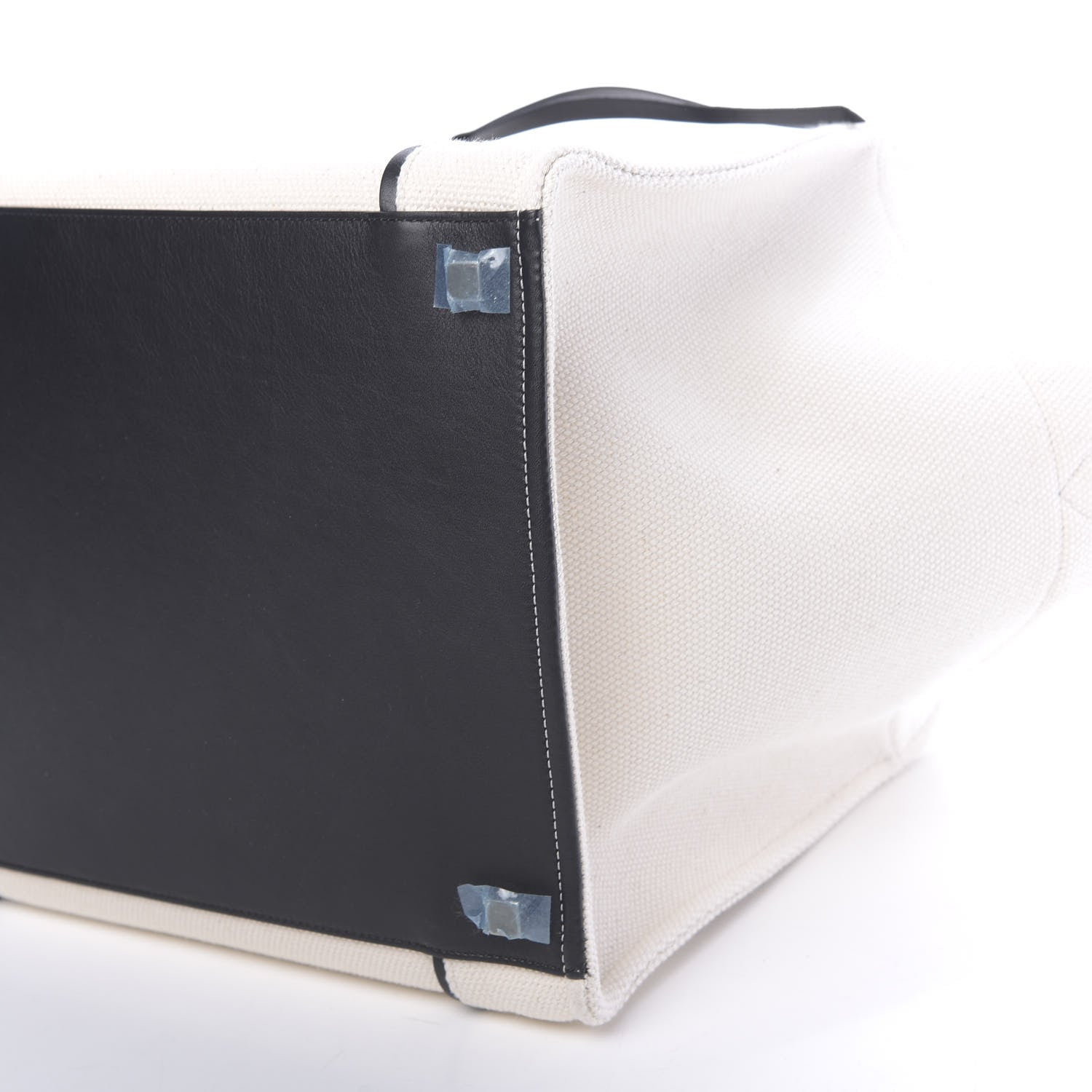 Celine Cotton Canvas Medium Phantom Luggage White Black 12 of 12