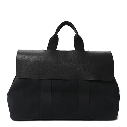 Hermes Chevron Herringbone Toile Vache Liegee Valparaiso Tote  MM Black 1 of 11