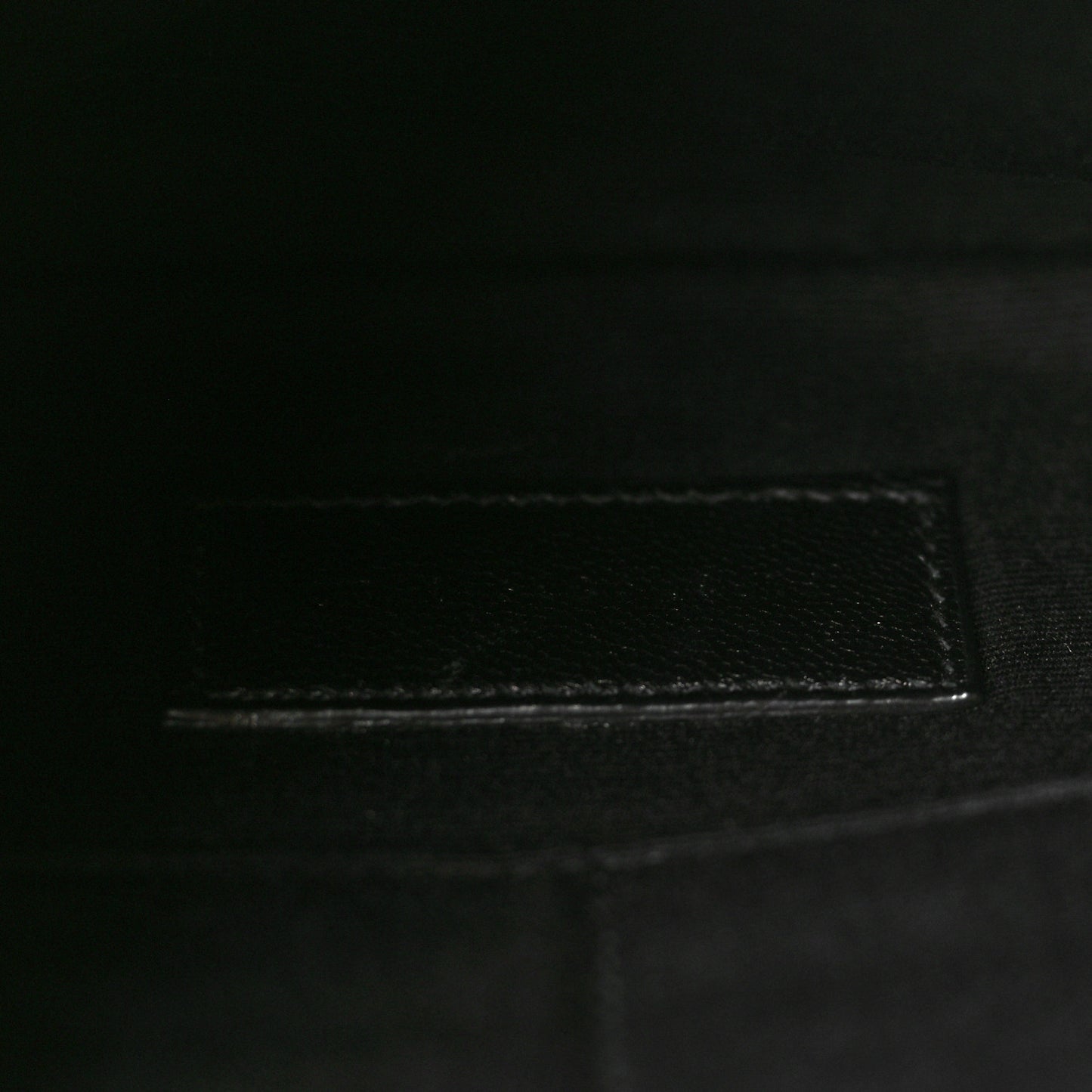 Calfskin Matelasse Chevron Monogram A5 Wristlet Black