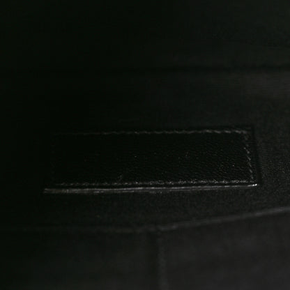 Saint Laurent Calfskin Matelasse Chevron Monogram A5 Wristlet Black 7 of 7