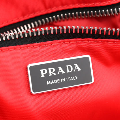 Prada Tessuto Nylon Pocket Cargo Top Handle Bag Black Fuoco 6 of 10