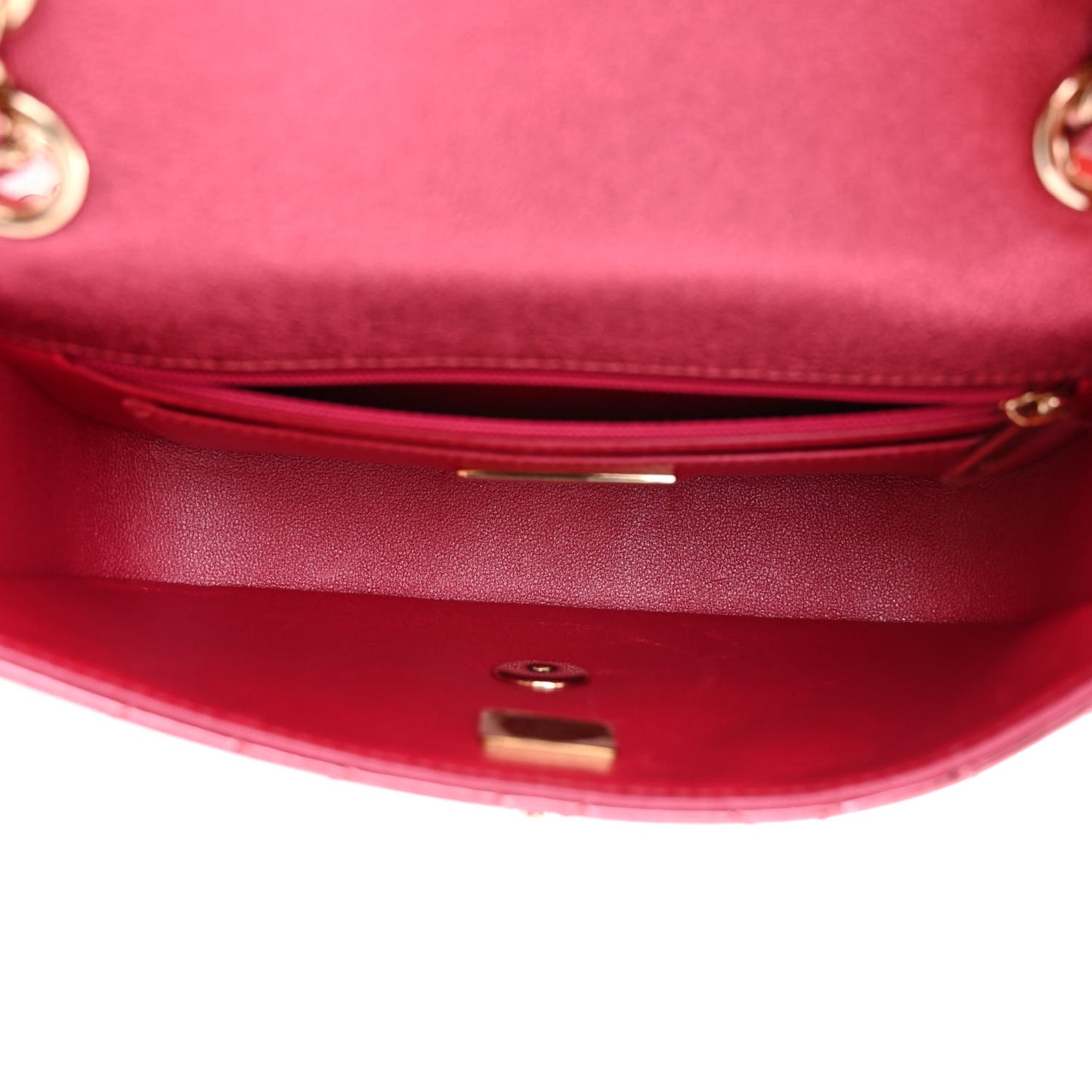 Mirror Calfskin Metallic Calfskin Quilted Hollywood Boulevard Mini Flap With Star Coin Purse Pink