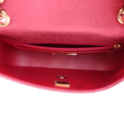Chanel Mirror Calfskin Metallic Calfskin Quilted Hollywood Boulevard Mini Flap With Star Coin Purse Pink 7 of 12