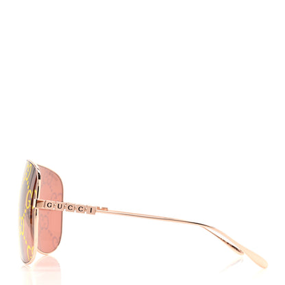 Gucci Metal Mask Sunglasses GG1436S Red Gold 3 of 7