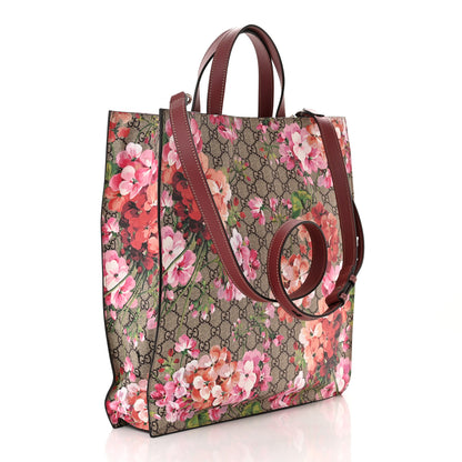 Gucci Soft GG Supreme Monogram Blooms Vertical Tote Beige Multicolor Dry Rose 3 of 10