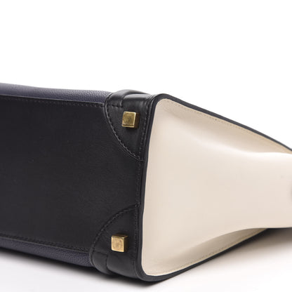 Celine Textured Calfskin Micro Tri-Color Luggage Navy Blue 10 of 11