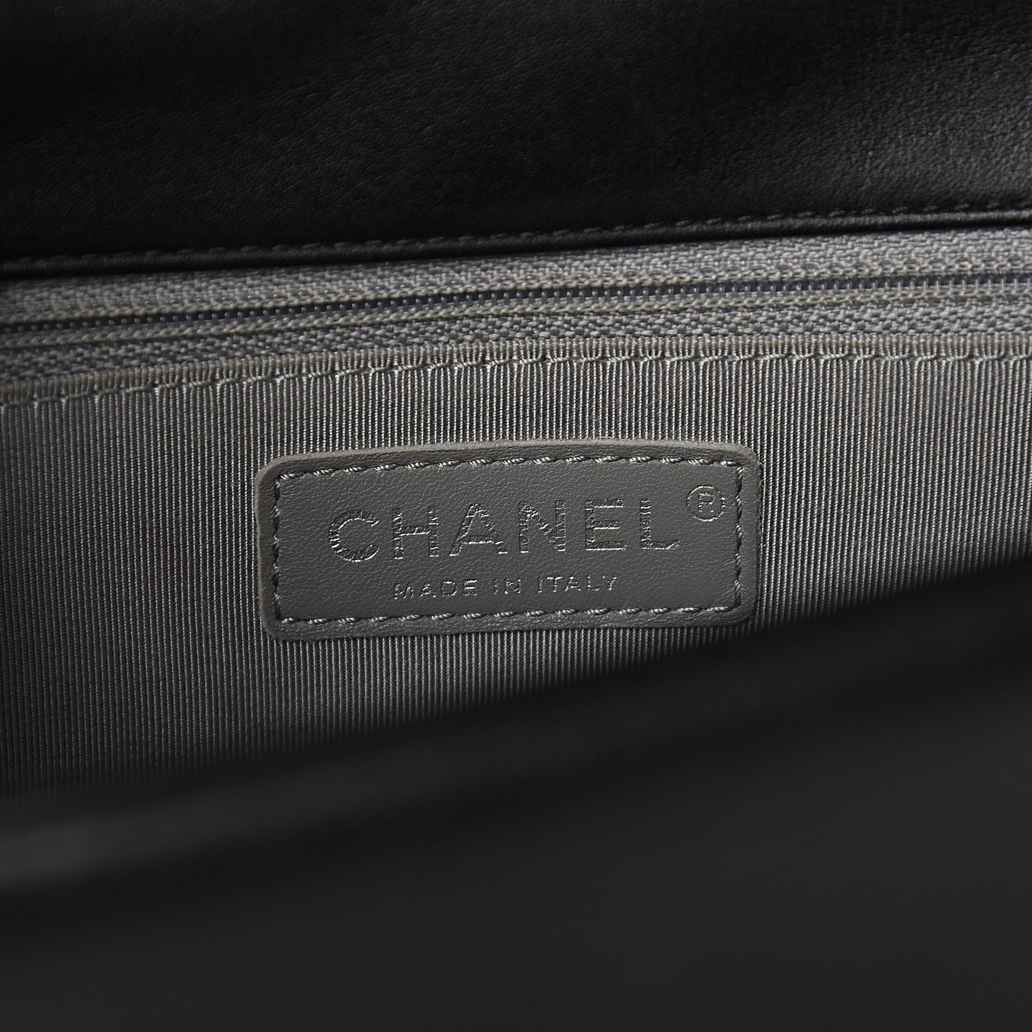 Calfskin Chevron Quilted New Medium Boy Flap Black