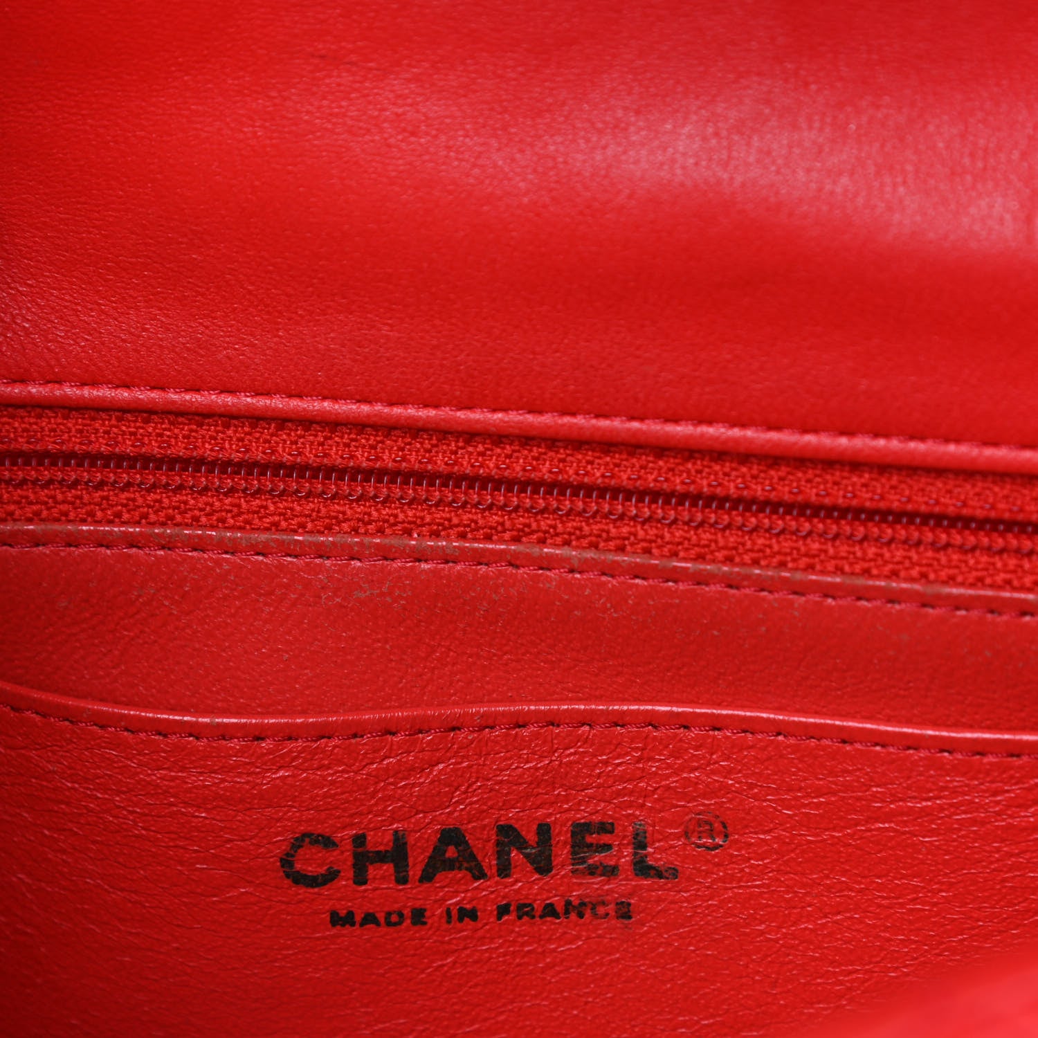 Chanel Lambskin Quilted Mini Rectangular Flap Red 9 of 15