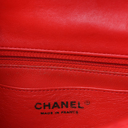 Chanel Lambskin Quilted Mini Rectangular Flap Red 9 of 15