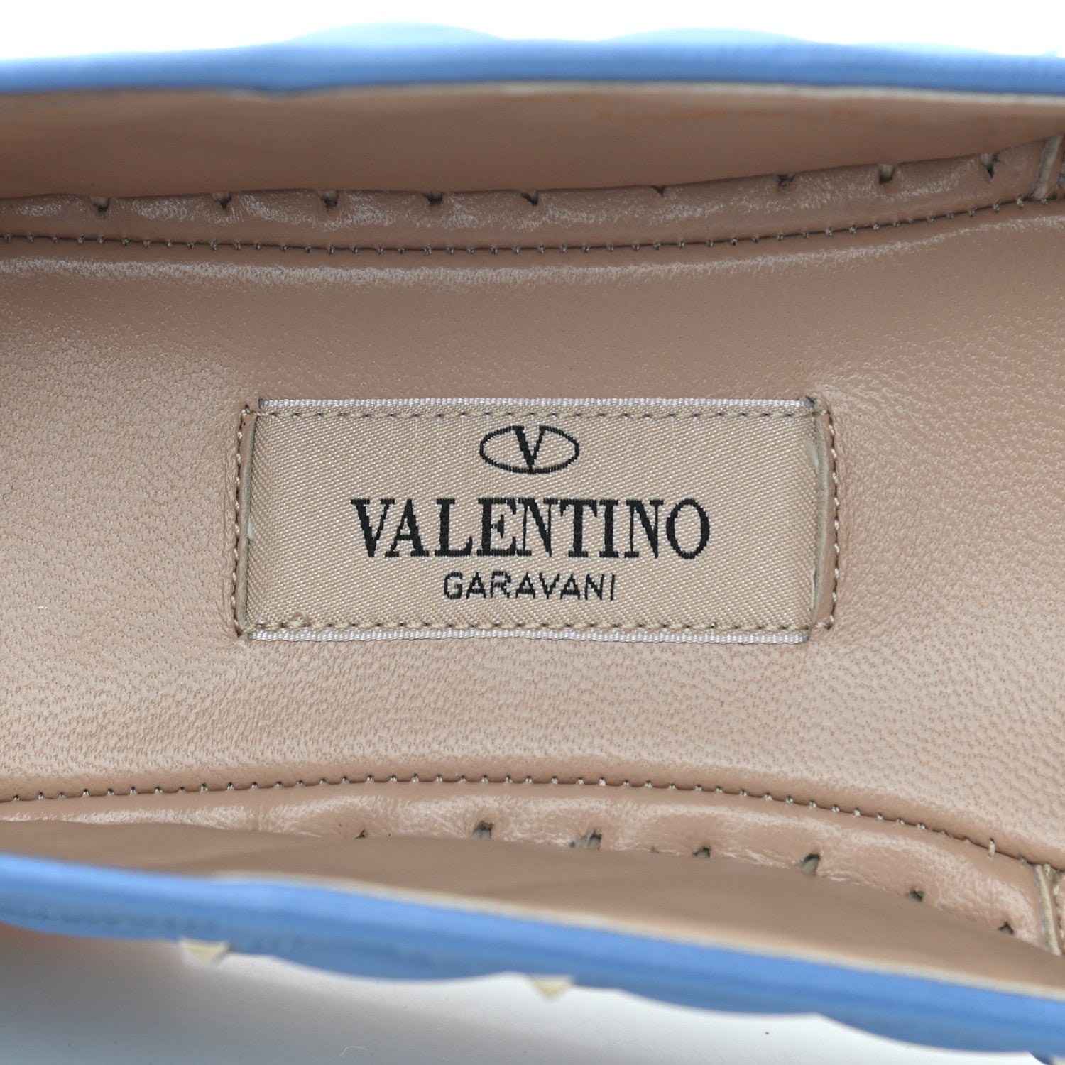 Valentino Garavani Nappa Rockstud Spike Espadrille Flats 40 Angel Natural 7 of 9
