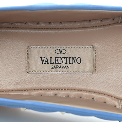 Valentino Garavani Nappa Rockstud Spike Espadrille Flats 40 Angel Natural 7 of 9