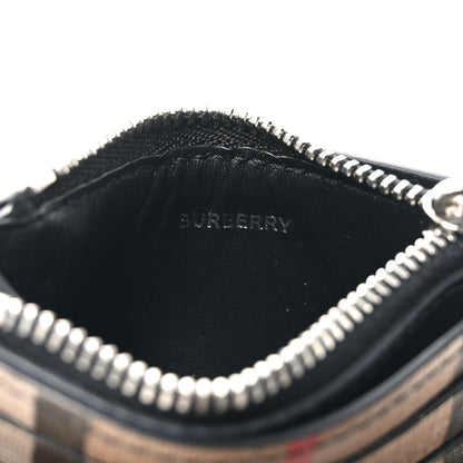 Burberry Canvas Vintage Check Zip Card Holder Black 6 of 6