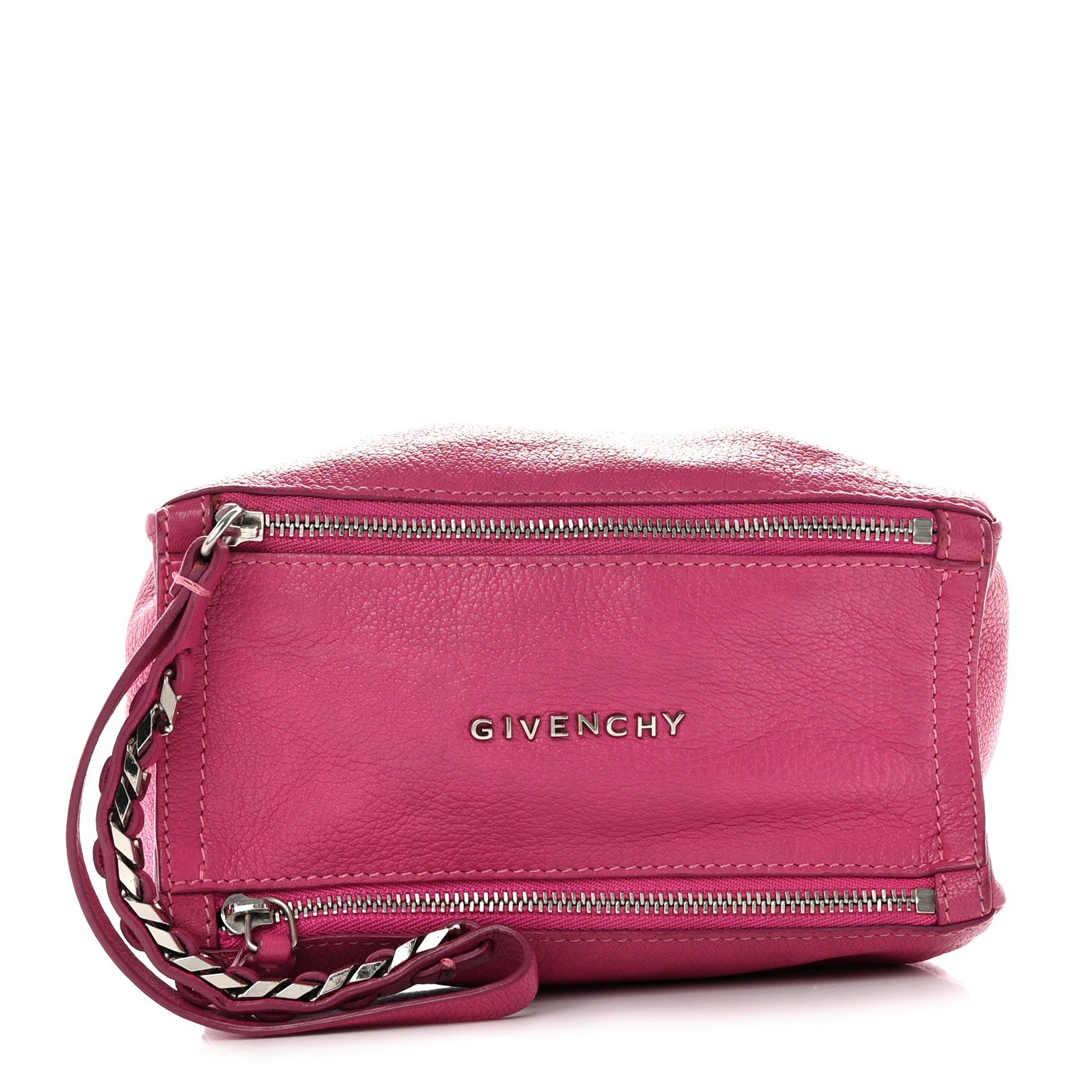 Givenchy Sugar Goatskin Pandora Wristlet Hot Pink 1 of 10