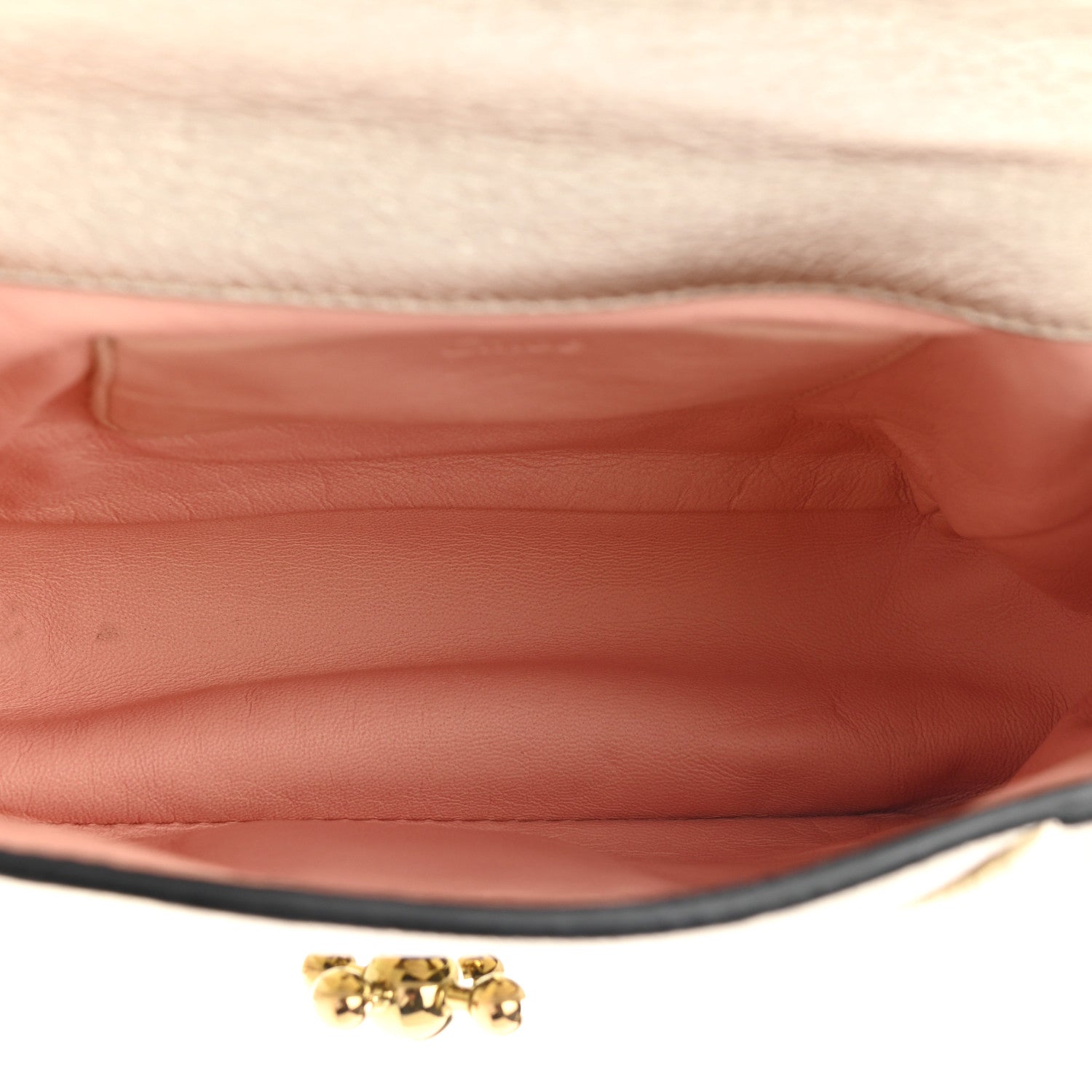 Chloe Metallic Grained Calfskin Small Elsie Shoulder Bag Light Gold 5 of 13