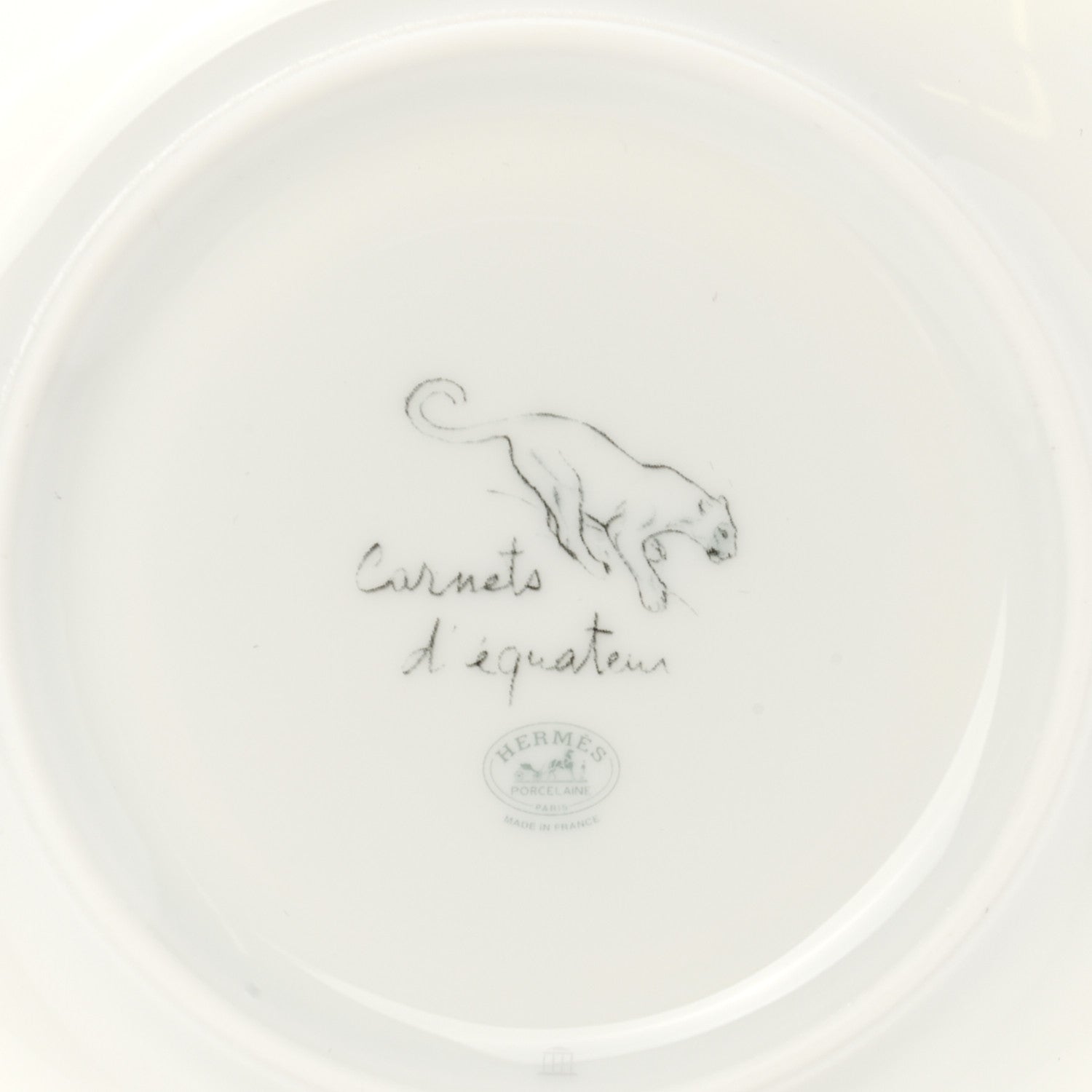 Hermes Porcelain Carnets D'Equateur Felines Bread And Butter Plate 5 of 7