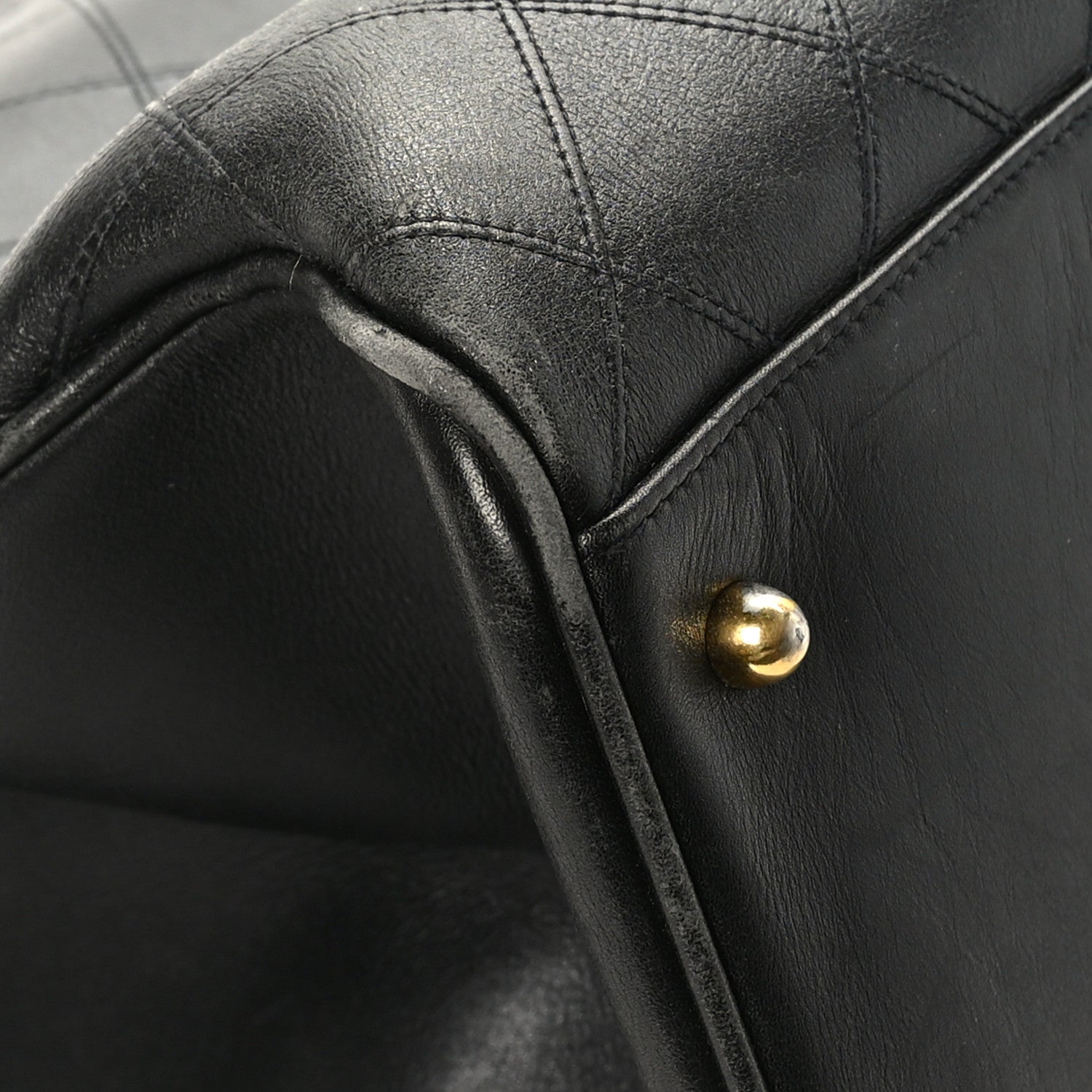 Chanel Calfskin Stitched XL Weekender Black 10 of 12
