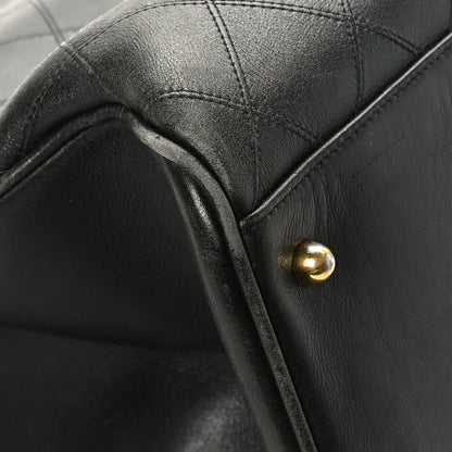 Chanel Calfskin Stitched XL Weekender Black 10 of 12
