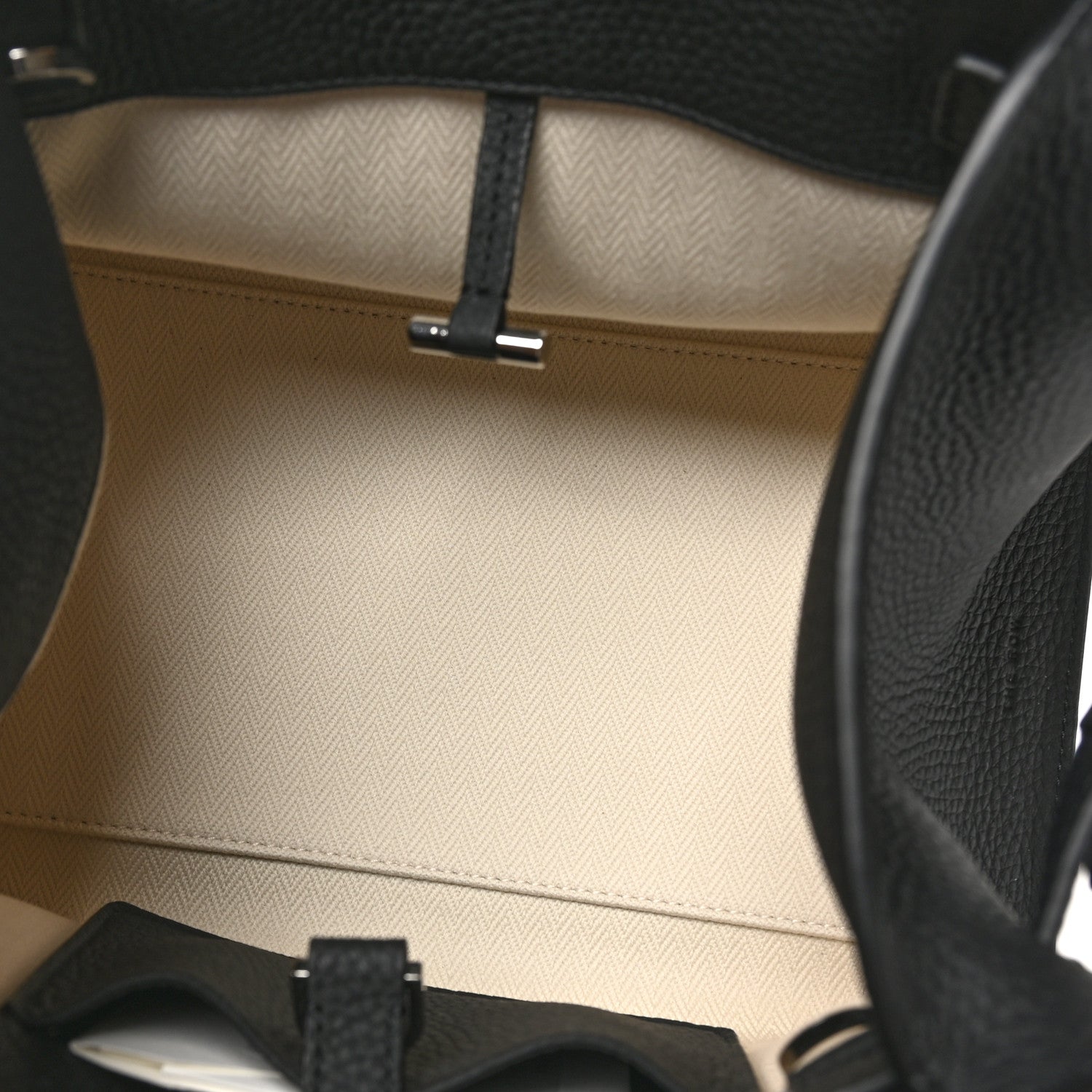 The Row Grained Calfskin Soft Margaux 10 Bag Black 5 of 9
