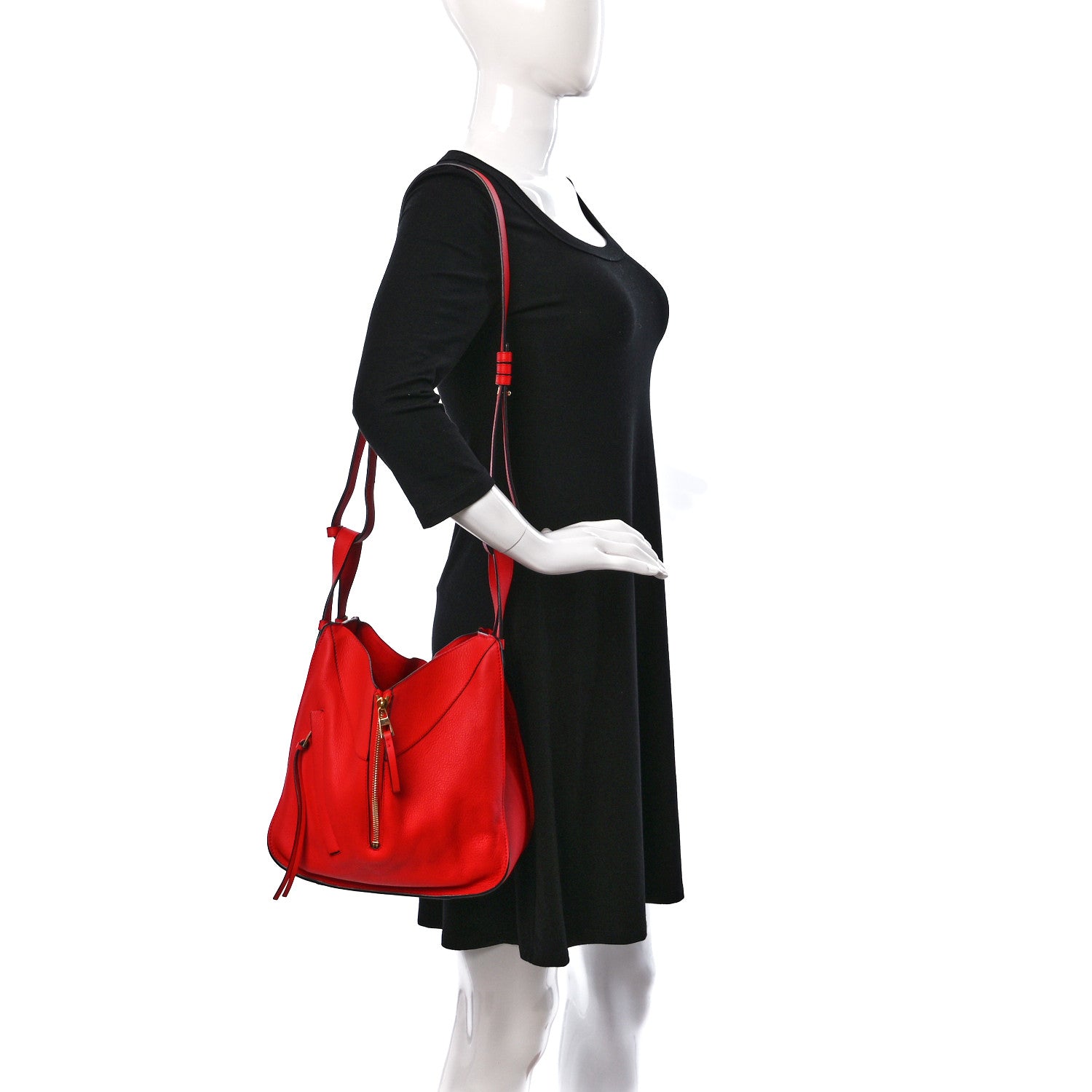 Loewe Calfskin Small Hammock Shoulder Bag Scarlet Red 2 of 9