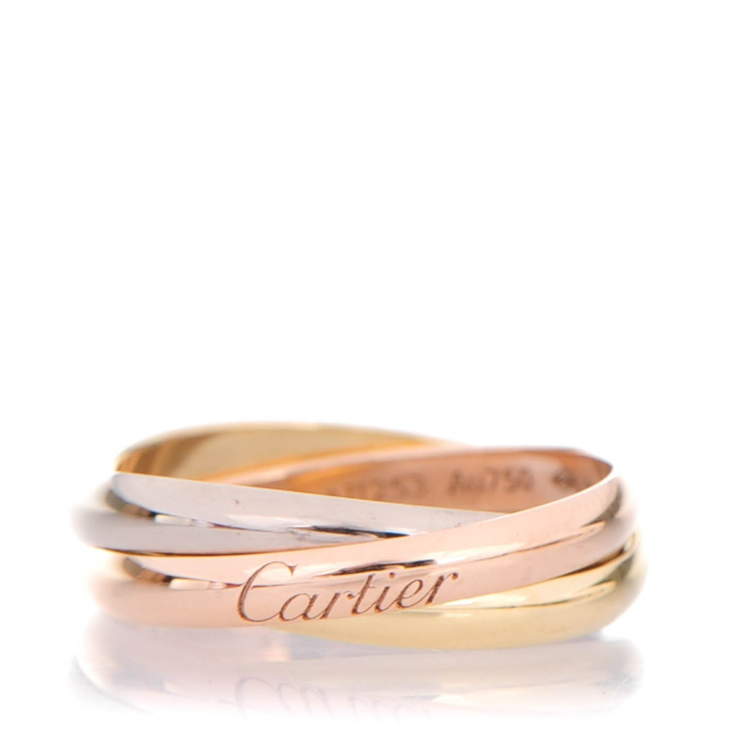 18K Pink Yellow White Gold Small Trinity Ring 54 7