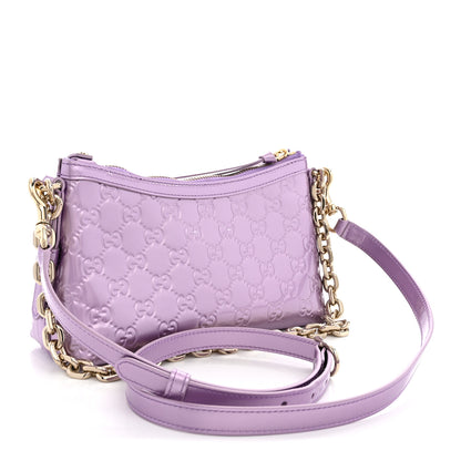 Gucci Shine Guccissima Emblem Small Shoulder Bag Lilac Haz 3 of 10