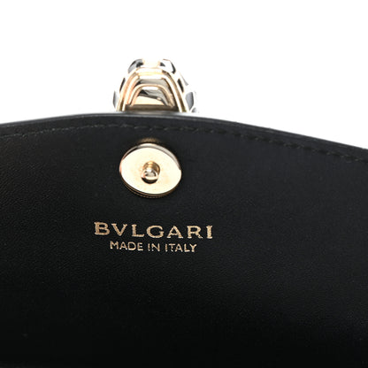 Bulgari Metallic Calfskin Serpenti Forever Wallet Emerald 6 of 9