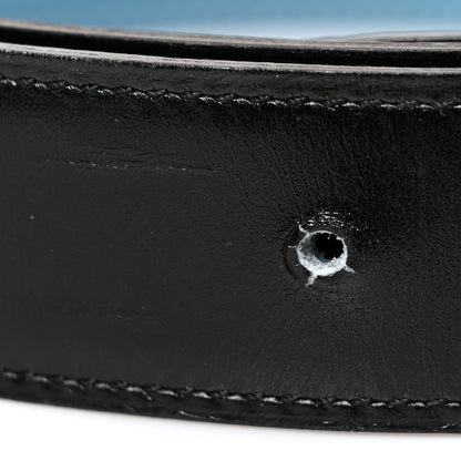 Hermes Box Togo 32mm Belt Strap 90 Black Blue Jean 6 of 6
