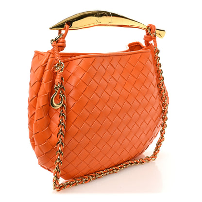 Bottega Veneta Nappa Intrecciato Sardine With Chain Bag Papaya 3 of 10