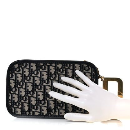 Christian Dior Oblique Diorquake Clutch Blue 3 of 11