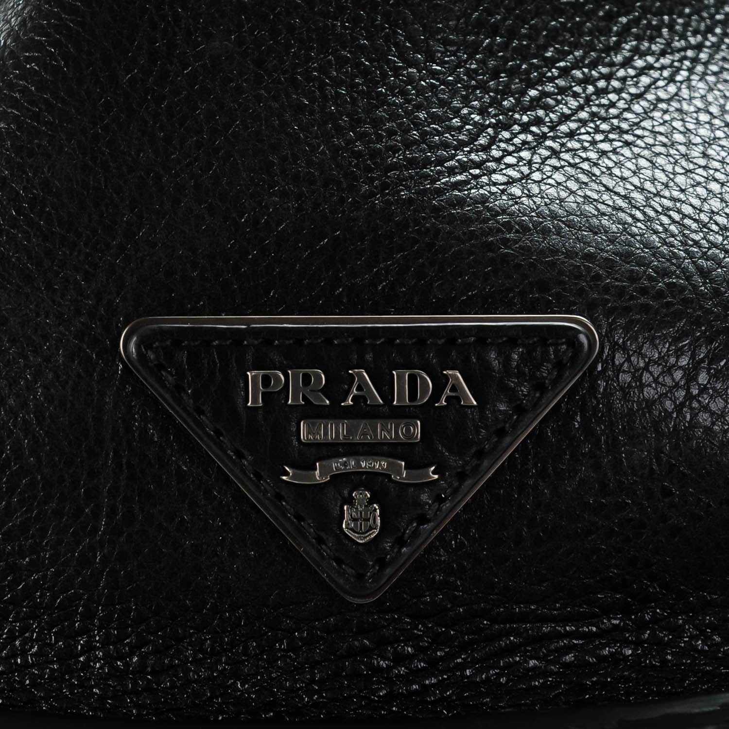 Prada Glace Calf Large Twin Pocket Tote Naturale Black 7 of 10