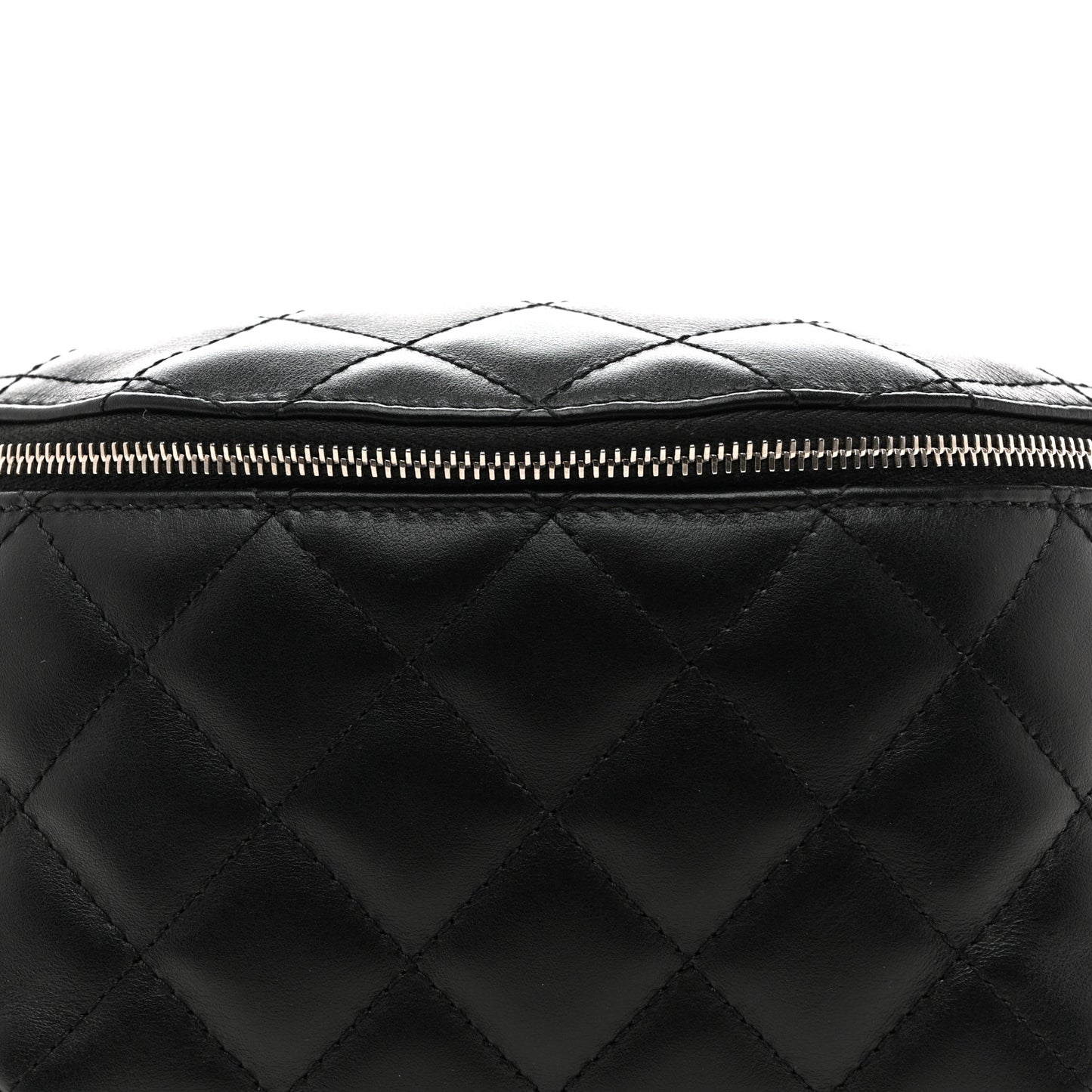 Lambskin Quilted Waist Belt Bag Black