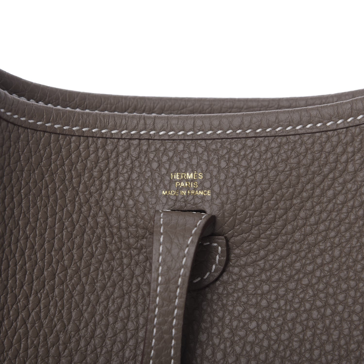 Hermes Taurillon Clemence Amazone Evelyne TPM Etoupe Bleu Indigo 8 of 9