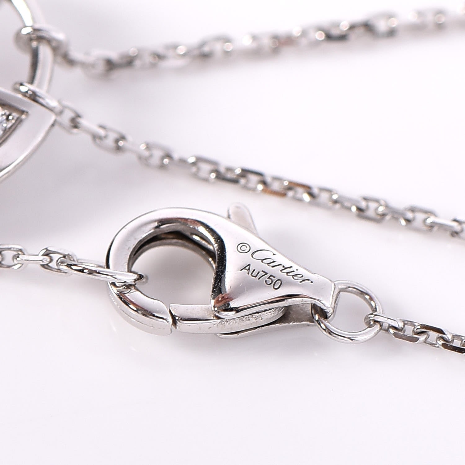 Cartier 18K White Gold Diamond XS Amulette de Pendant Necklace 5 of 7