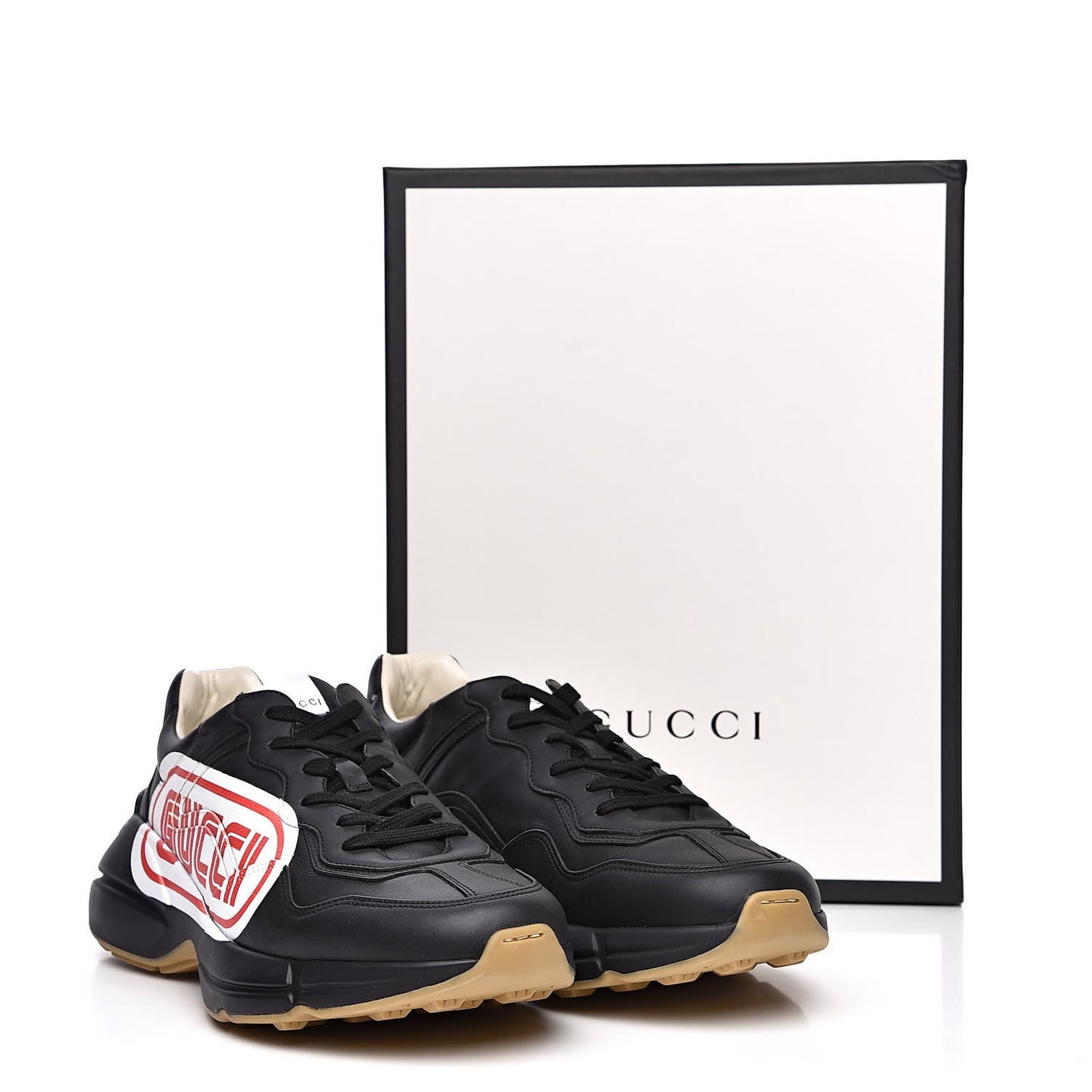 X SEGA Calfskin Logo Mens Rhyton Sneakers 12.5 Black