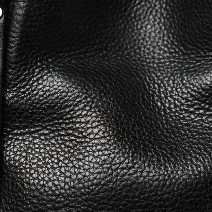 Burberry Grainy Calfskin House Check Small Maidstone Black 8 of 10
