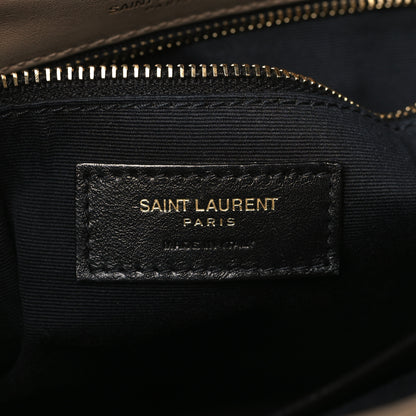 Saint Laurent Lambskin Matelasse Monogram Medium Niki Chain Satchel Dark Beige 6 of 11