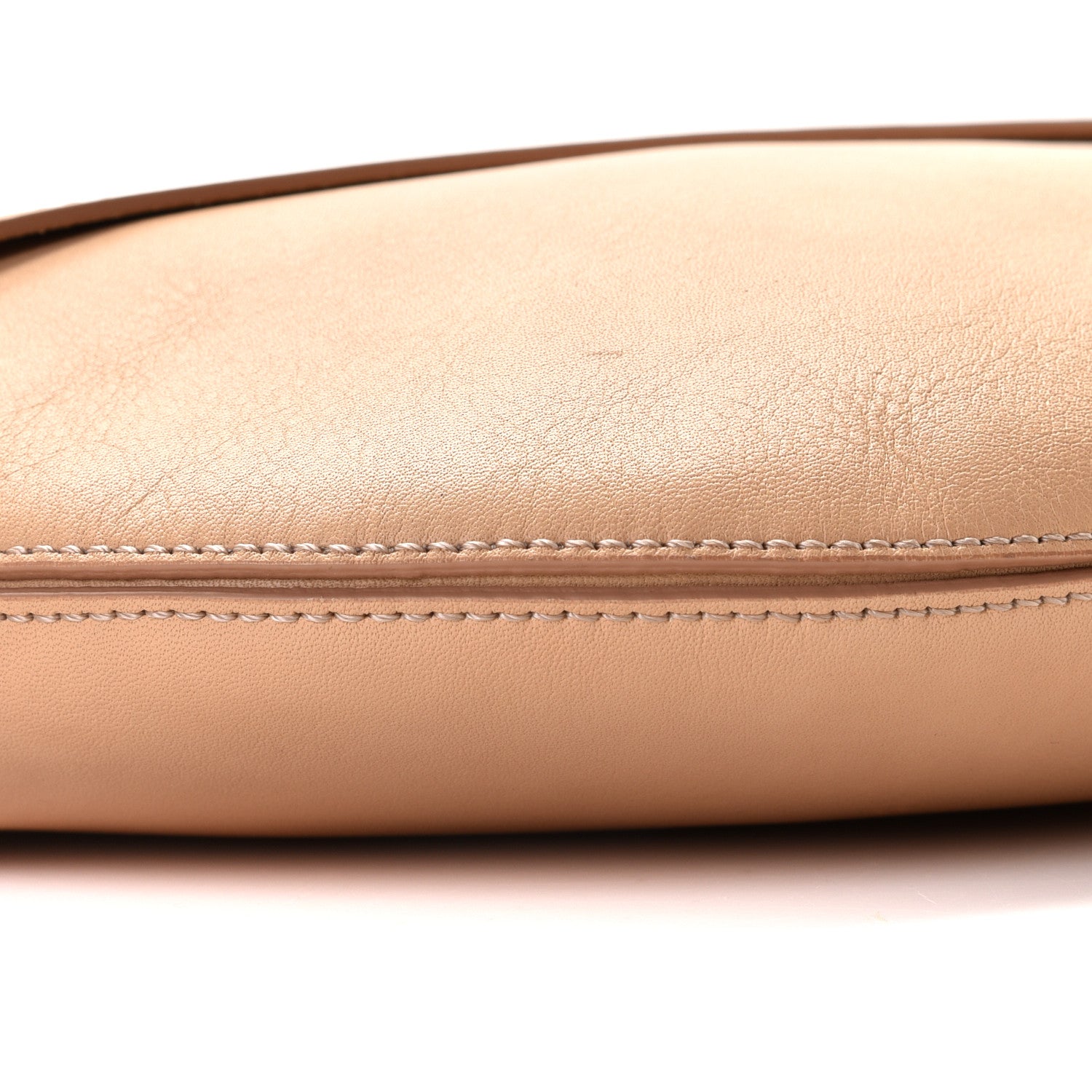 Chloe Shiny Small Grain Calfskin Bi-Color Kiss Hobo Sandy Beige 4 of 13