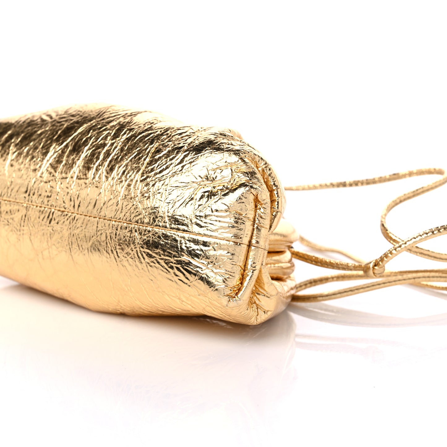 Metallic Crinkled Lambskin The Mini Pouch Oro