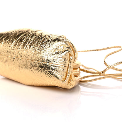 Bottega Veneta Metallic Crinkled Lambskin The Mini Pouch Oro 8 of 8