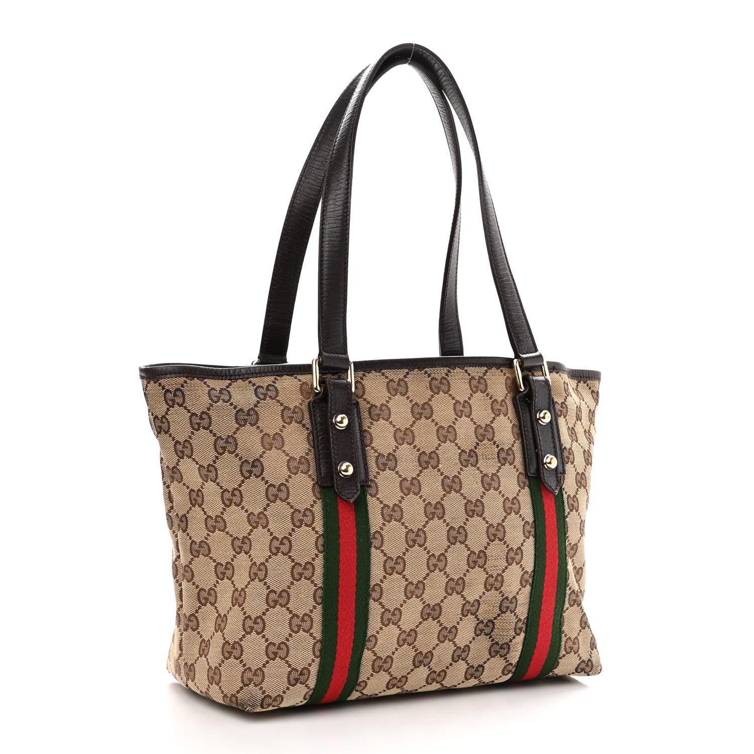 Gucci Monogram Medium Jolicoeur Tote Dark Brown 3 of 10