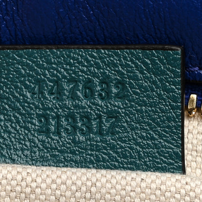 Gucci Azalea Calfskin Enamel Matelasse Diagonal Small Torchon GG Marmont Chain Shoulder Bag Imperial Blue Pavone 7 of 10