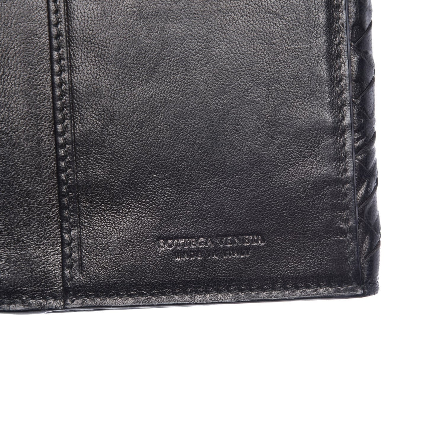 Nappa Intrecciato Embossed Continental Wallet Black