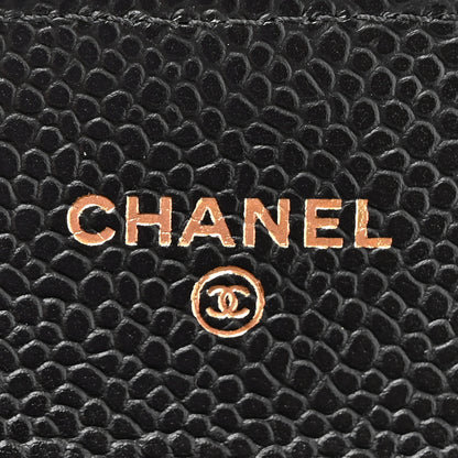 Chanel Caviar Quilted Flap Card Holder Wallet Black 6 of 9