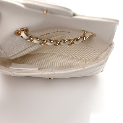 Chanel Caviar Quilted Mini Chain Belt Bag White 4 of 10