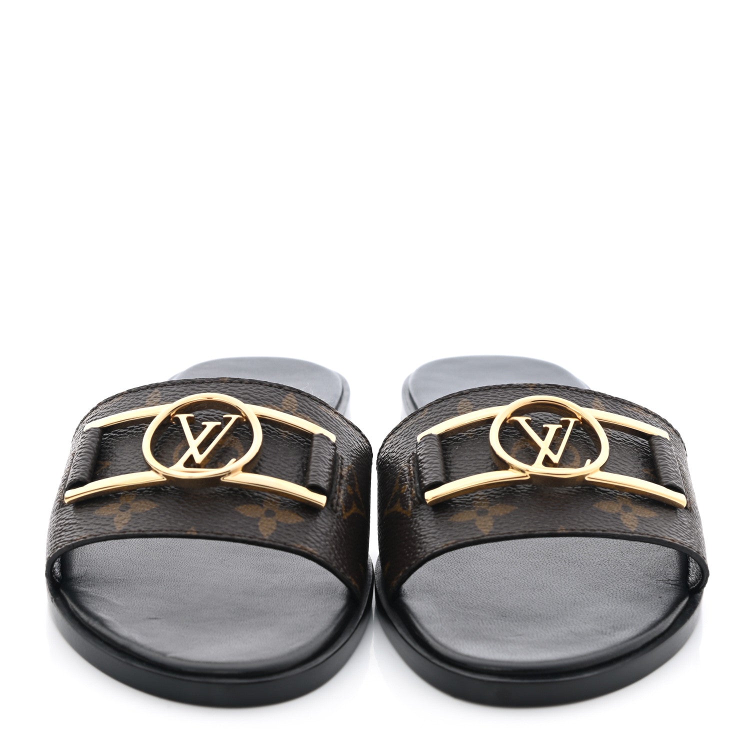 Louis Vuitton Patent Monogram Lock It Flat Mules 39 2 of 8