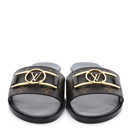Louis Vuitton Patent Monogram Lock It Flat Mules 39 2 of 8