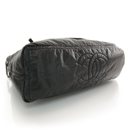 Chanel Coated Canvas Large Garment Travel Bag Black 3 of 9
