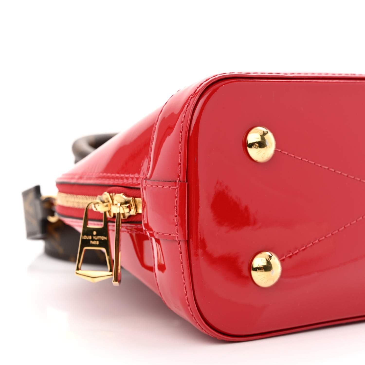 Louis Vuitton Patent Monogram Alma BB Scarlet 8 of 12