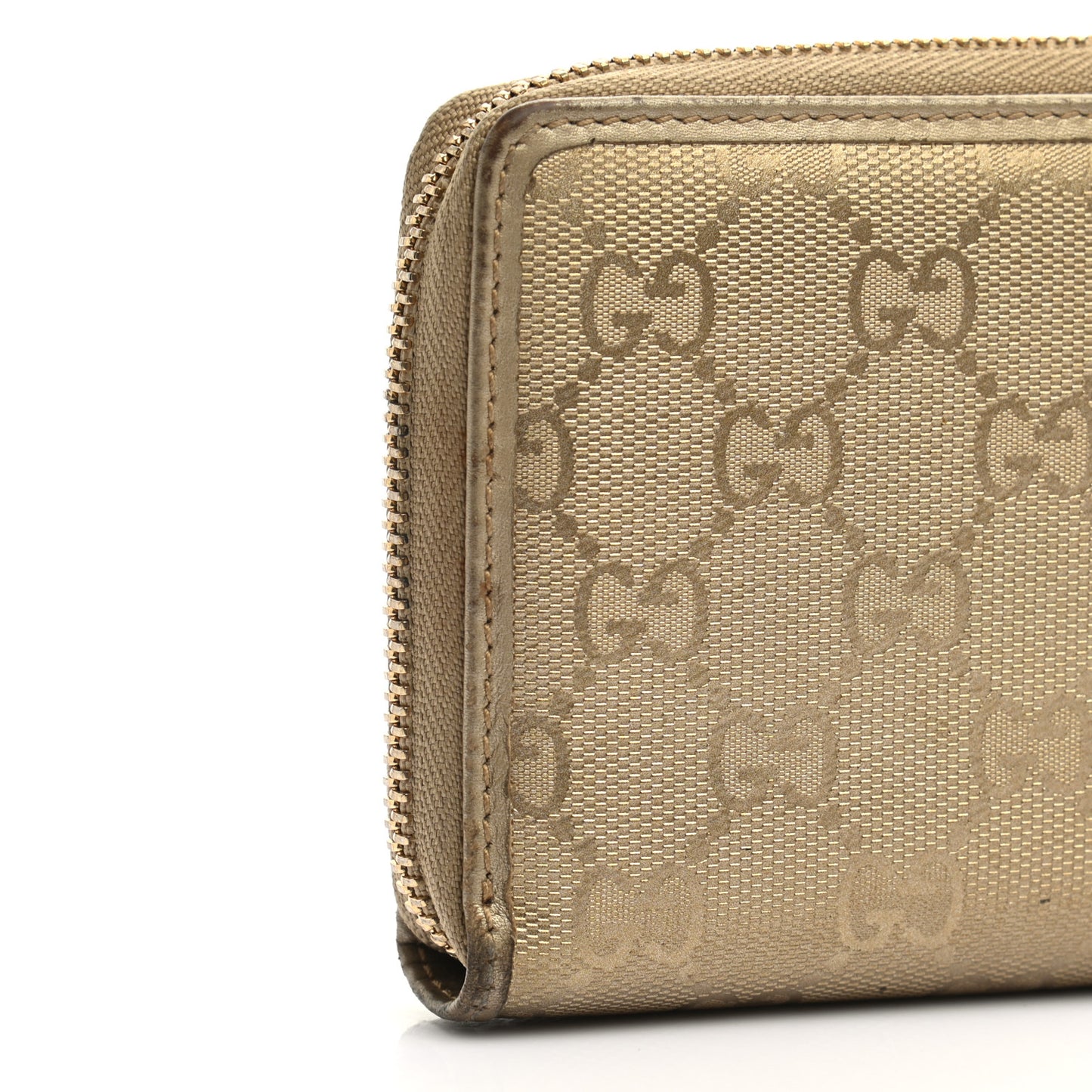 Imprime Monogram GG Pierce Zip Around Wallet Gold