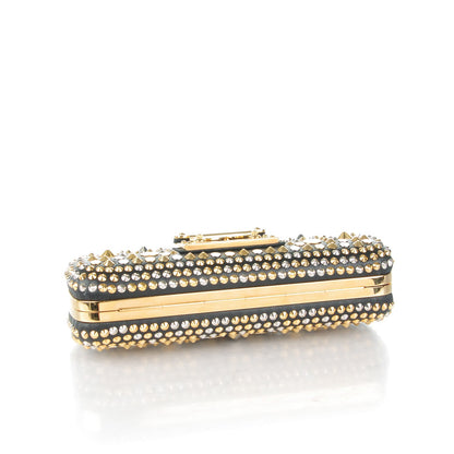 Louis Vuitton Calfskin Studded Minaudiere Tresor Clutch 4 of 7